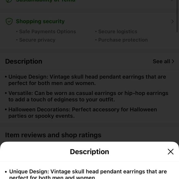 Skeleton dangle earrings in silver. Measurements in pictures. - Picture 5 of 7